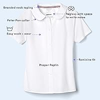 Vista 3 de Las niñas Cuello Peter Pan de manga corta blusa (Amarillo)