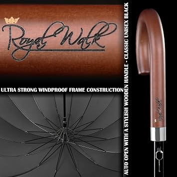 Royal Walk Large Umbrella + Vented Windproof Folding Umbrella