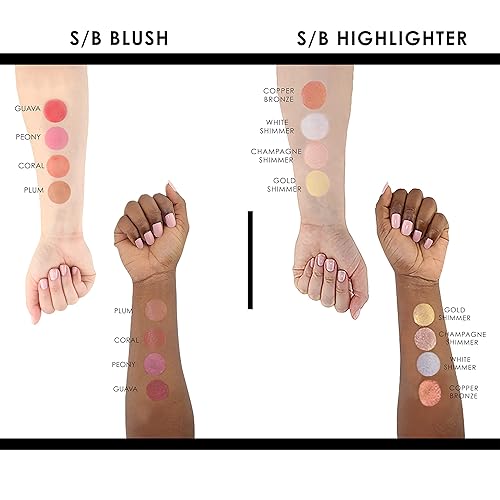 Miniatura 3 de TEMPTU S/B Airbrush Blush & Highlighter Starter Set: Maquillaje de larga duración, fórmula para construir rocío ilumina la tez, todo tipo de piel, 8