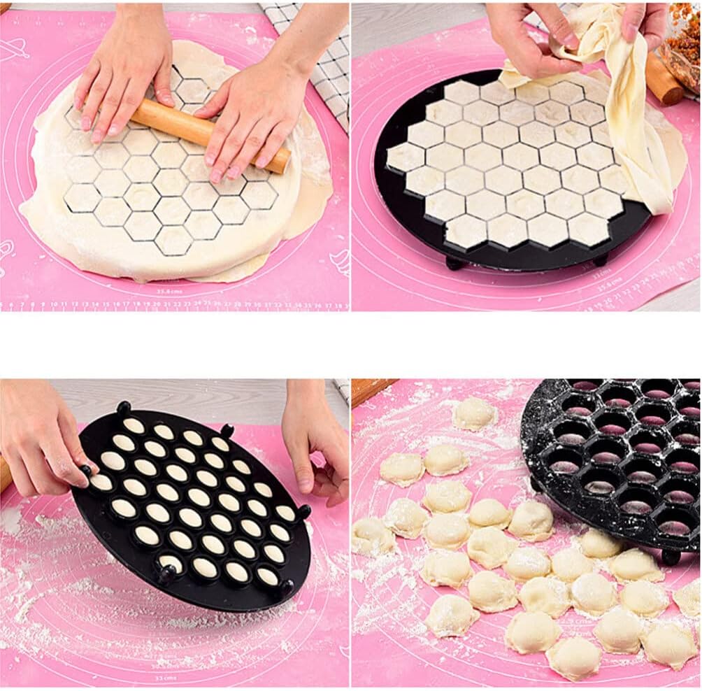 Dumpling Maker Press with 37 Cavities Zinc Alloy Mold for Fast Homemade Dumplings Kitchen Tool for Home and Restaurant Use