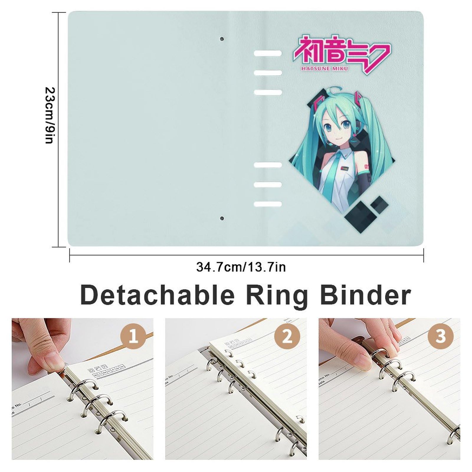 Amazon.co.jp: バインダーノート 初音ミク Miku 美少女 萌え システム