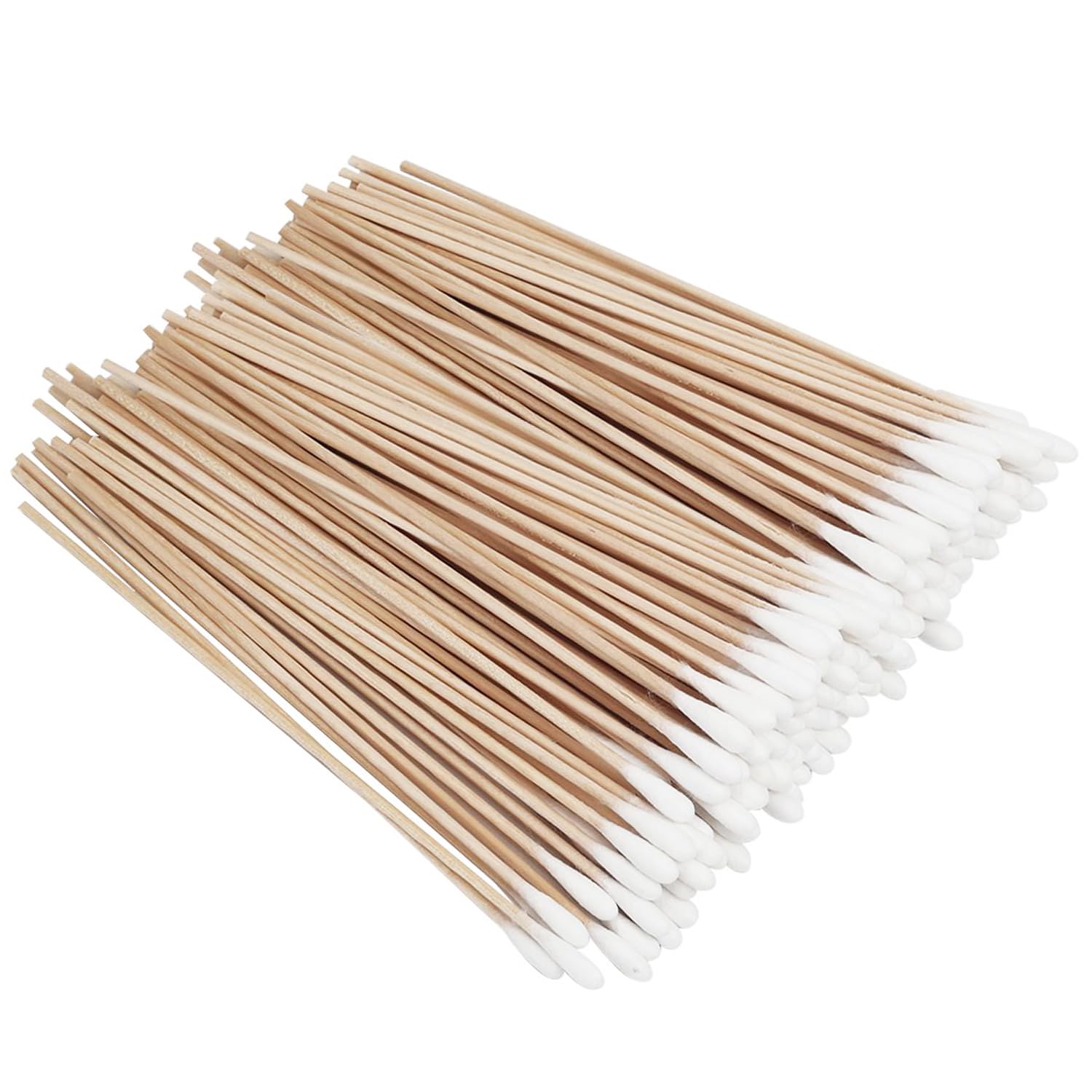 Extra Lange Wattestäbchen 15cm, 200 Stück - Großer Kopf, Bambus, Für Make-up & Reinigung