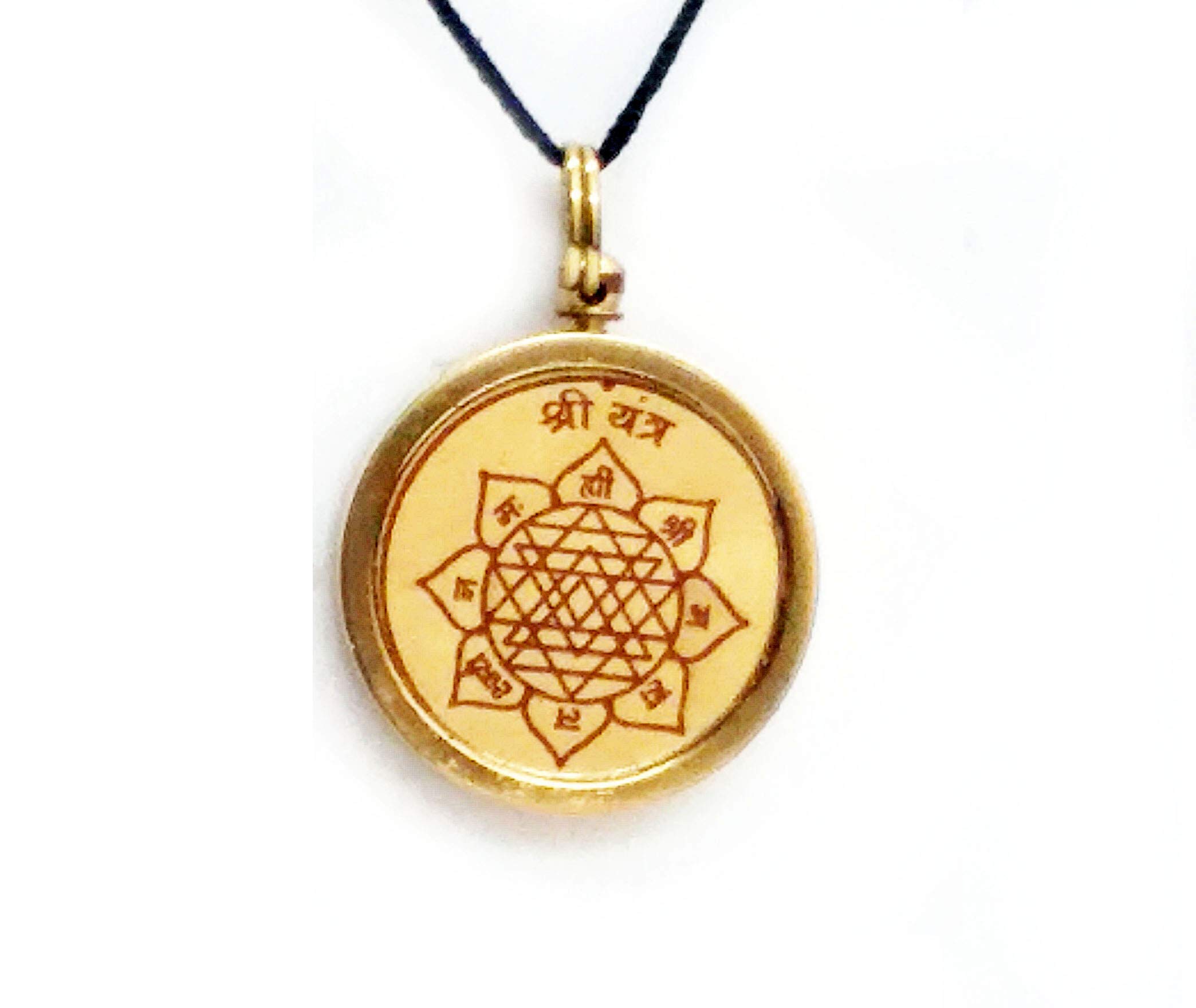 Shri Yantra Mantra Metal Brass Pendant for Men & Women-image-45