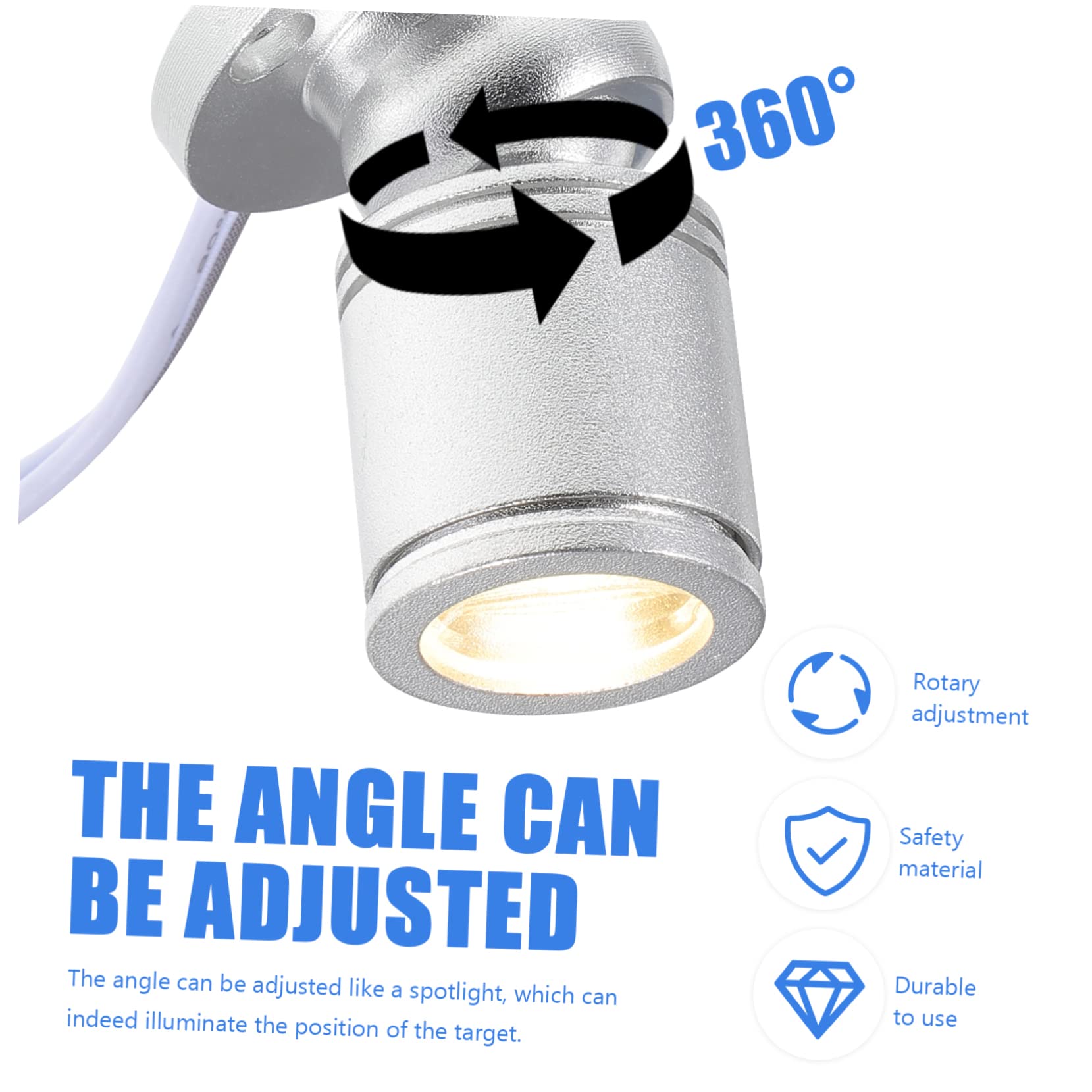 SHINEOFI 1Set Spotlight Ceiling Hanging Lamp Warm Accent Lighting for Bedroom Living Gallery High Brightness Rotation Easy Plug Play