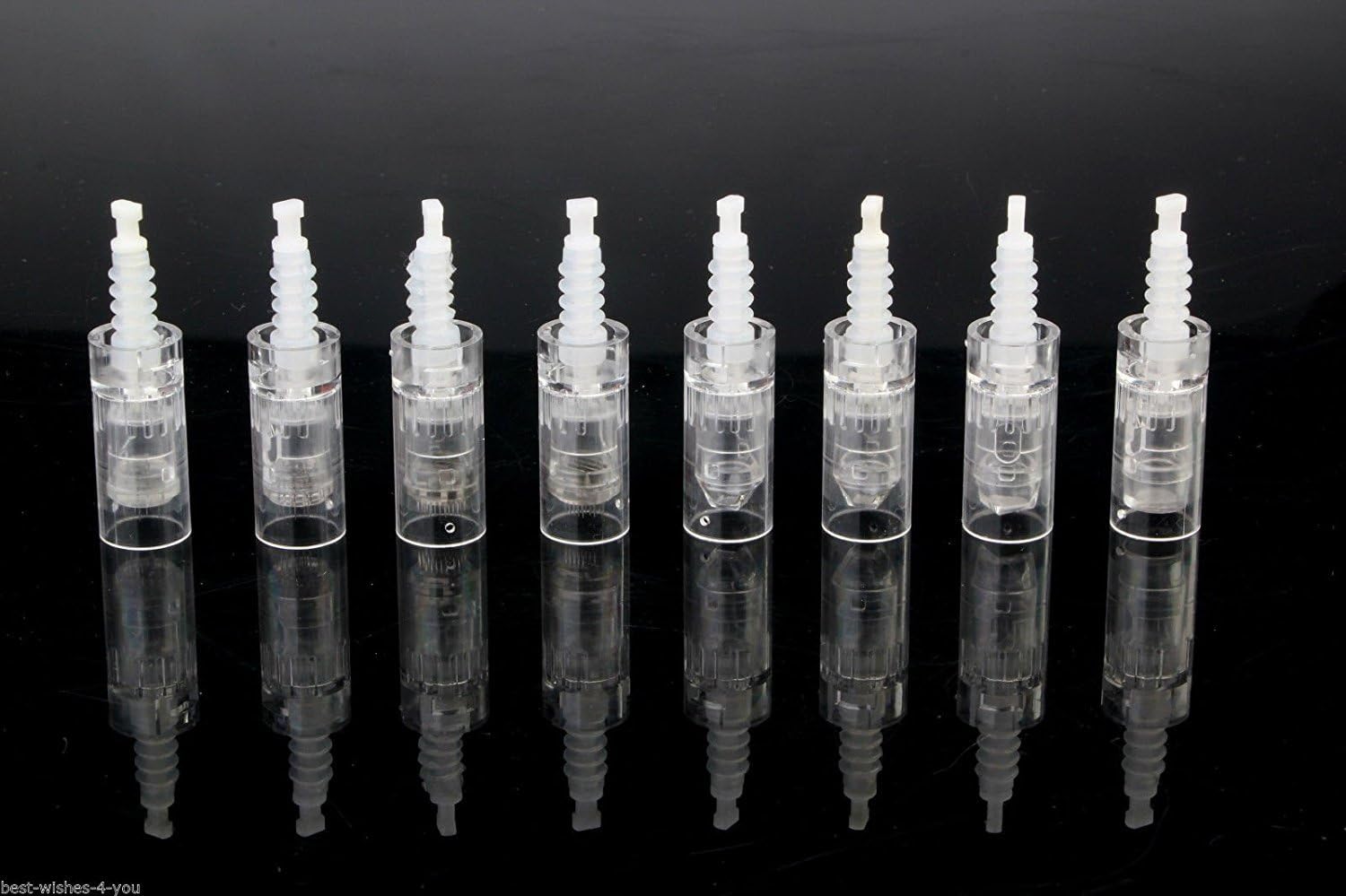 dr.pen 10 Pcs : 12 Pin Needle Cartridge Tip For Electric Auto Micro Stamp Derma Anti-Aging Pen, Transparent
