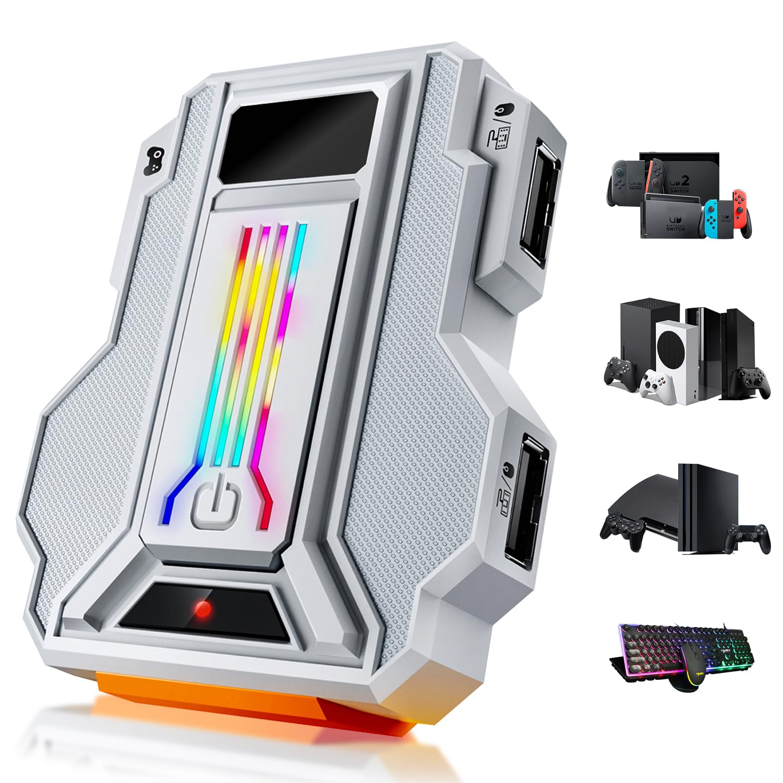 Adattatore tastiera e mouse per Nintendo Switch 2 e Switch, Xbox Series X/S, Xbox One/360, PS3/PS4, convertitore console con jack audio da 3,5 mm, luce RGB, supporto app personalizzata, sensibilità