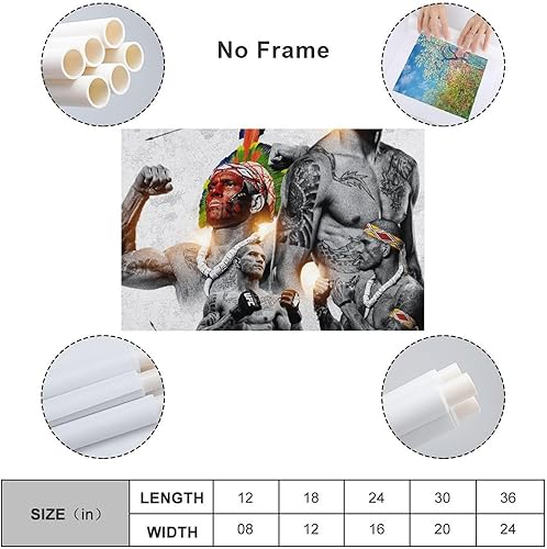 Miniatura 2 de ZHOUJIU Póster de Alex Pereira Boxer (12) Póster de arte de pared, regalos para dormitorio, decoración del hogar, cuadros de pintura en lienzo de 20