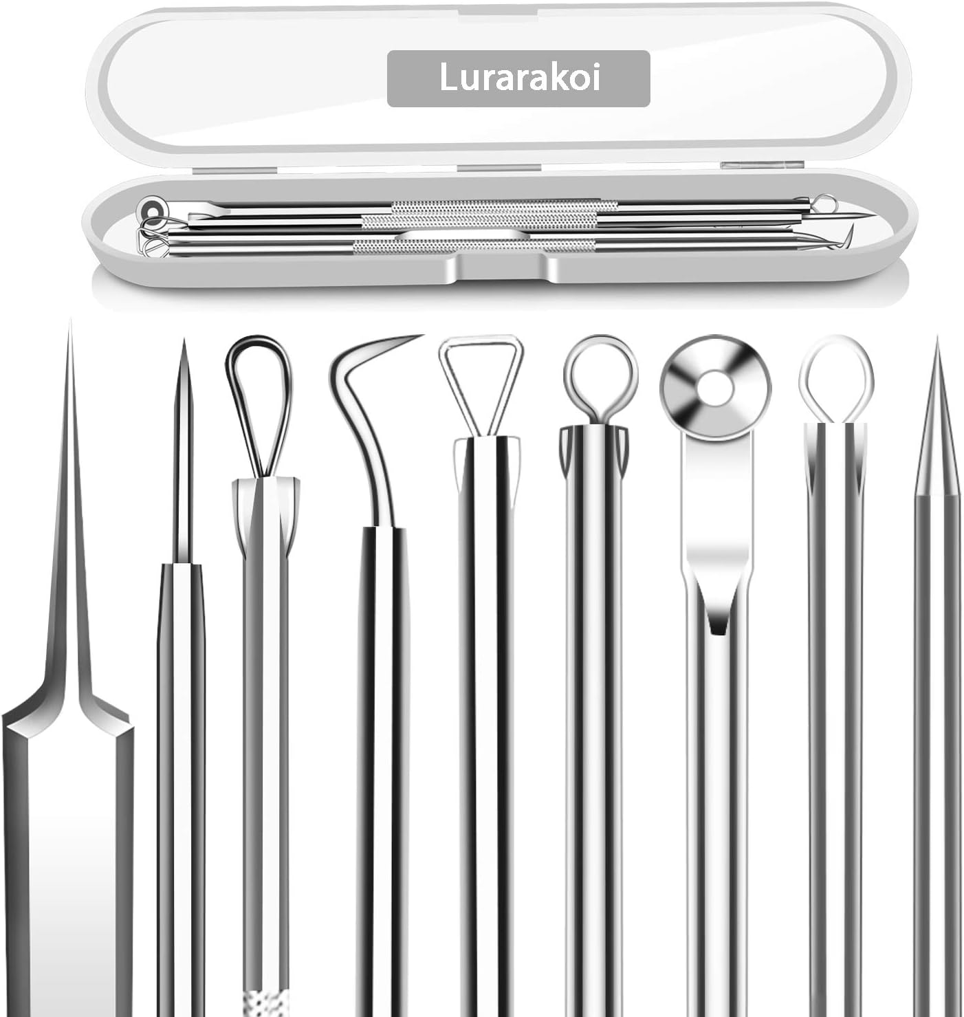 5PCS Blackhead Remover, Pimple Removal Tools, Blemish Whitehead Popping Removal, Whiteheads Spot Removing Zit Tool, Curved Blackhead Tweezers Kit, Treatment for for Risk Free Nose Face Skin : Beauty & Personal Care