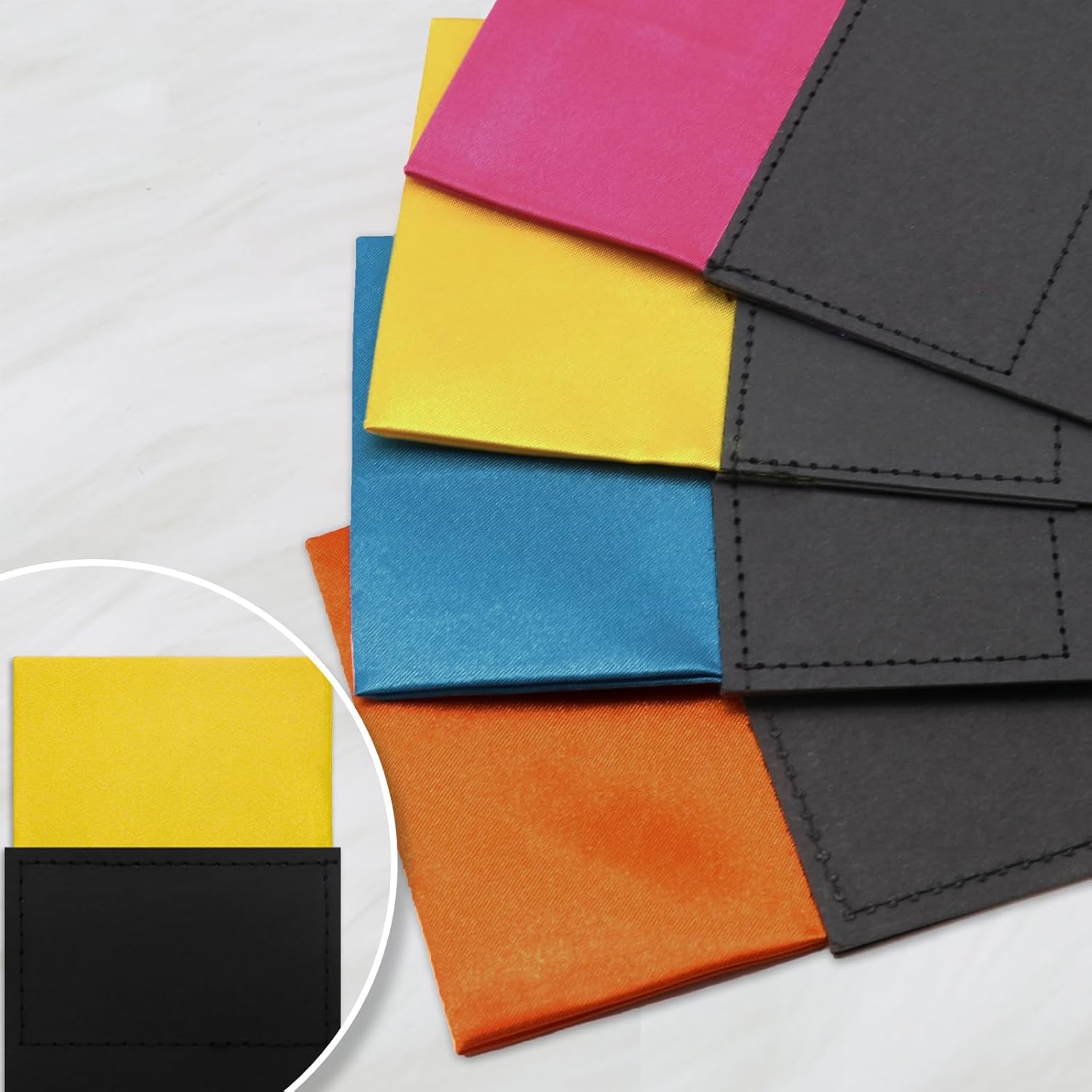 Prefolded Suit Pocket Squares for Men Mens Pocket Square on Card for Jackets Business Wedding Accessories - Image 3