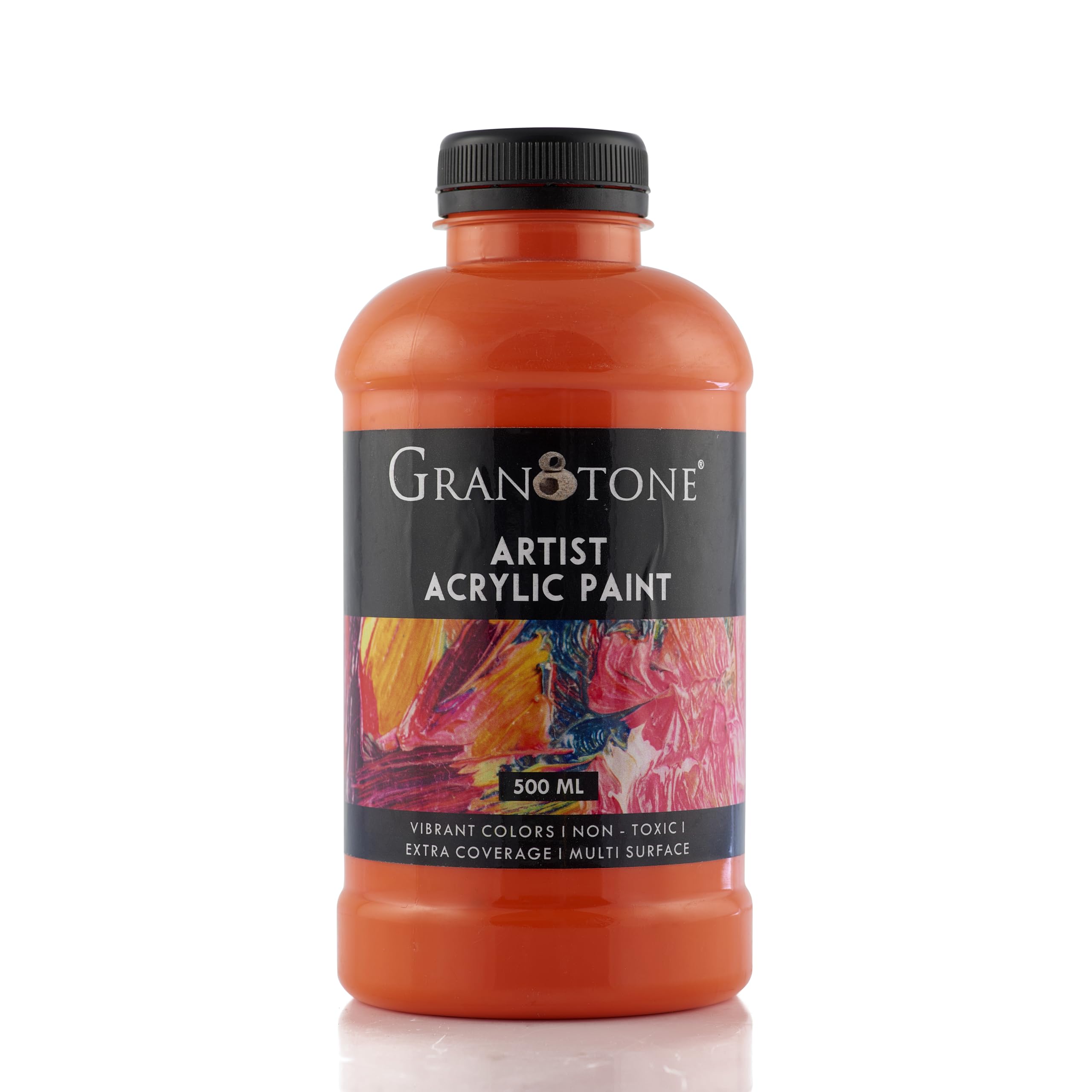 GRANOTONE Acrylic Paint Orange 500ml Rich Pigment Non Cracking
