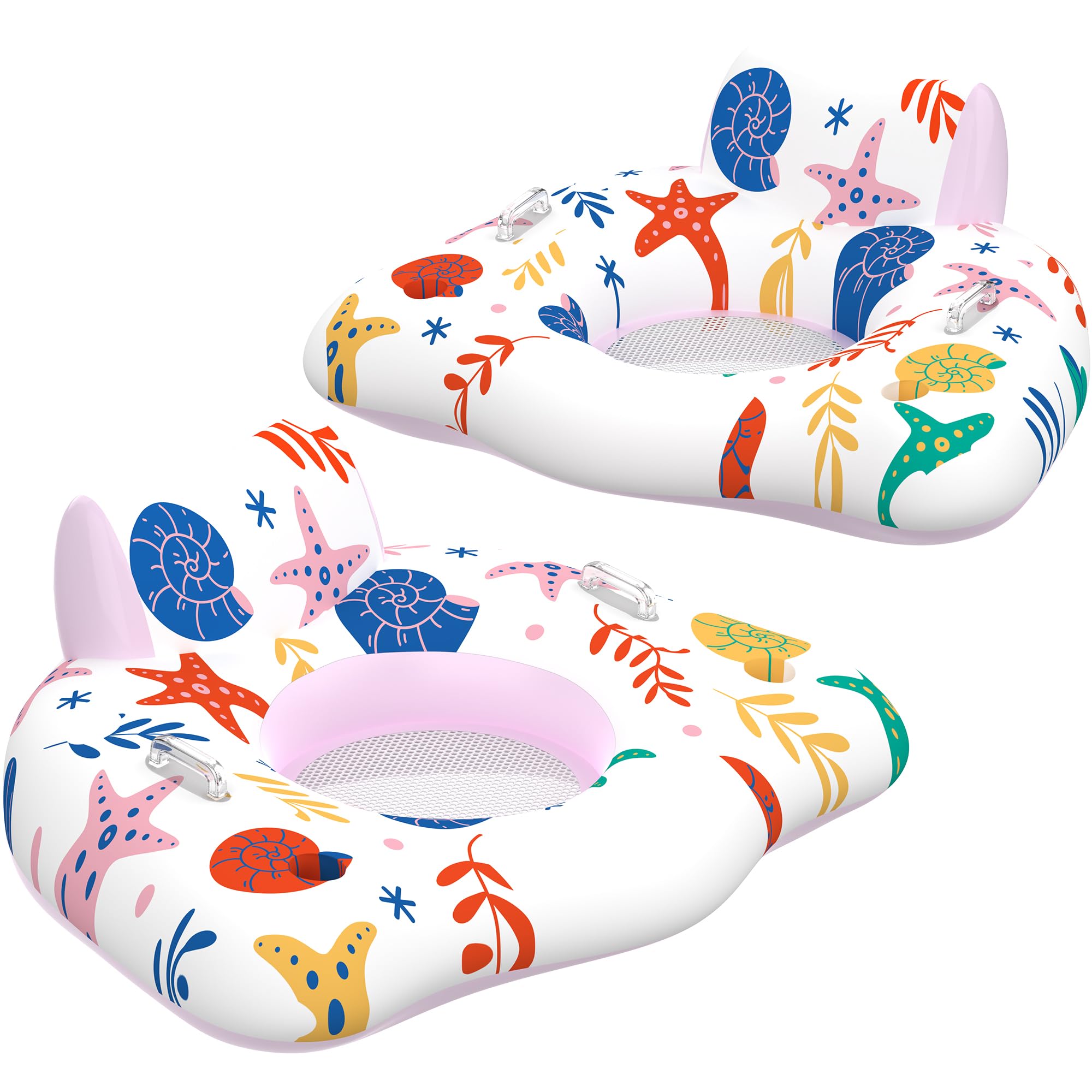 CACSPS Sillas flotadoras de piscina para adultos, (rosa, 2 paquetes)