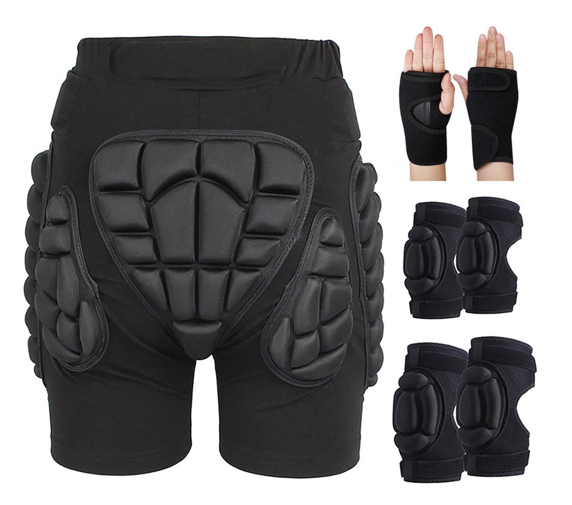 JIALIFT Protezione Imbottita 3D Hip Eva Pantaloni Corti Equipaggiamento Protettivo for Adulti Pattinaggio Equitazione Roller S-3XL Protezioni con Imbottiti Eva