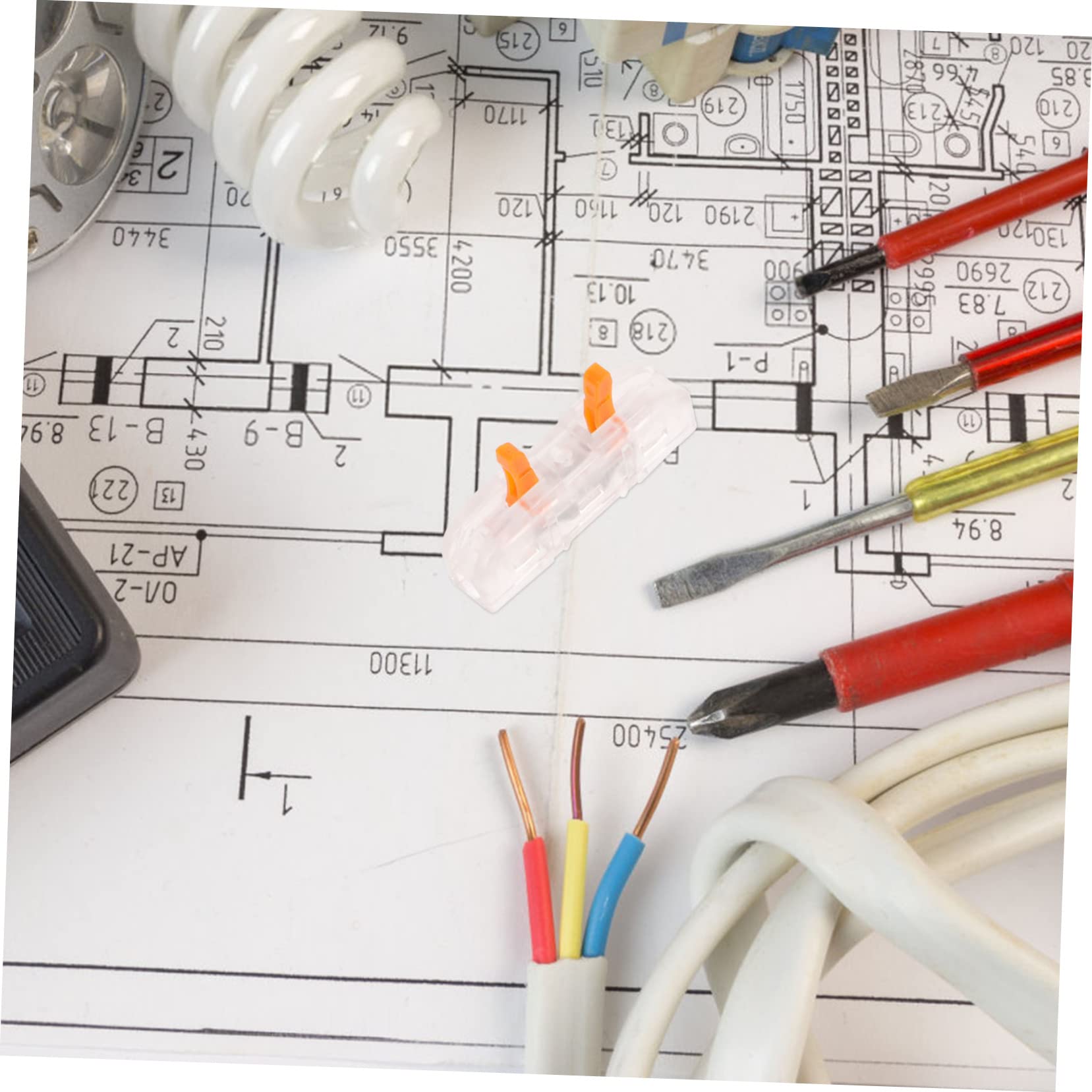 SOLUSTRE 50stücke Kabelverbinder Mit Hebel Für Elektrische Verbindungen Geeignet Für Flexible Und Drähte Für Und Automobilanwendungen