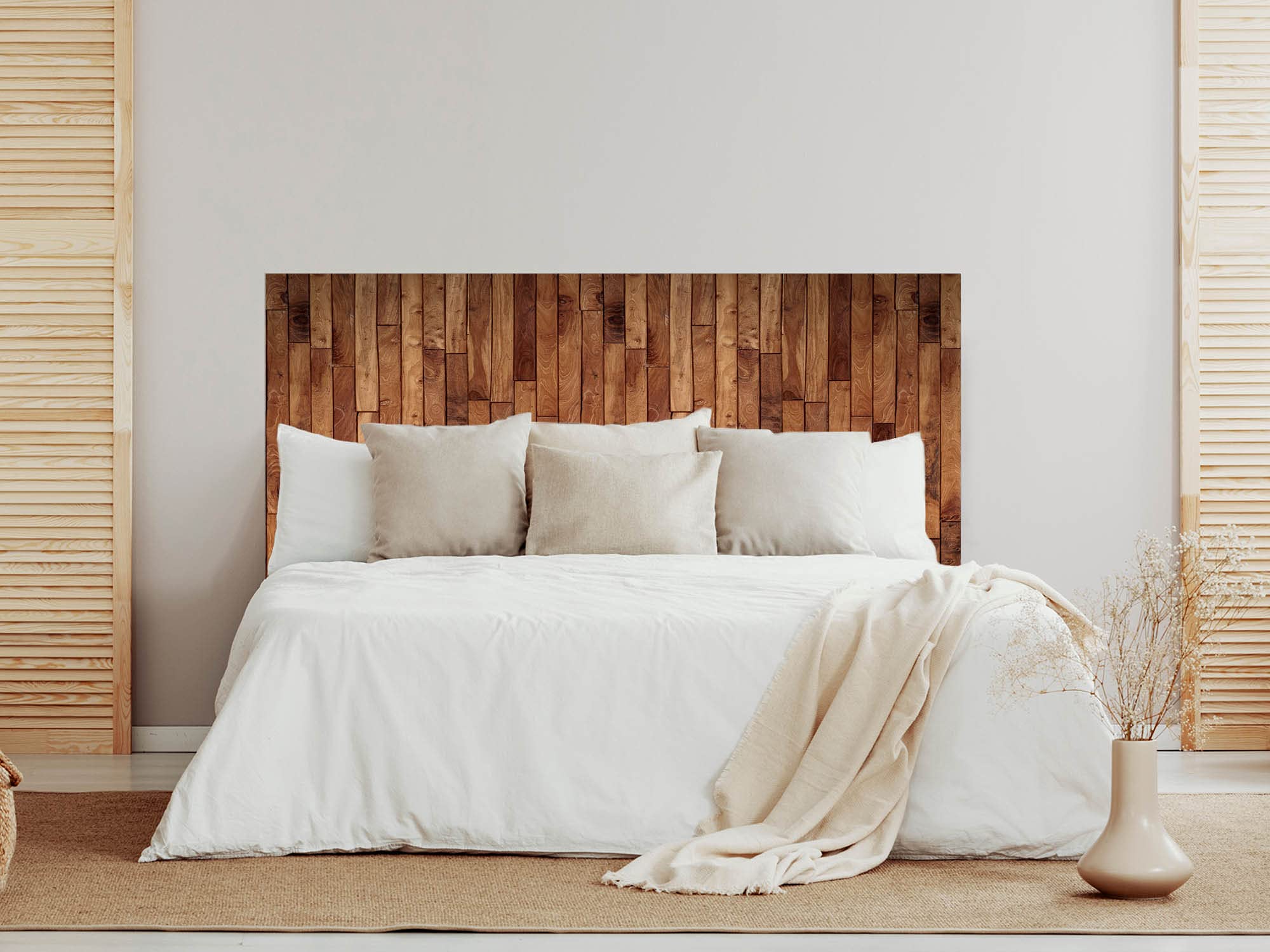 Oedim Cabecero Madera Marron Oscura, cabecero Decorativo para Camas, decoración para Habitaciones