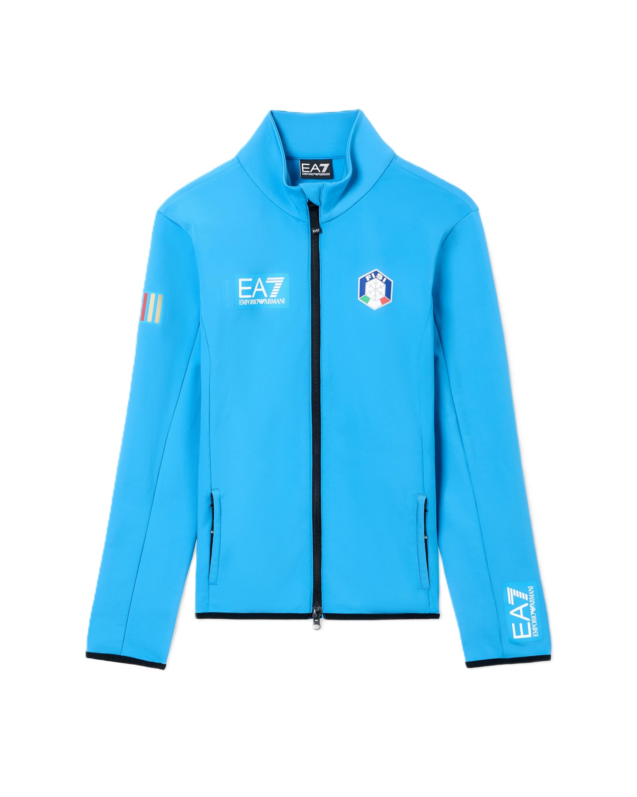 Emporio Armani EA7 Męska bluza z zamkiem błyskawicznym z kolekcji Fisi z tkaniny Powerstretch 7M001206