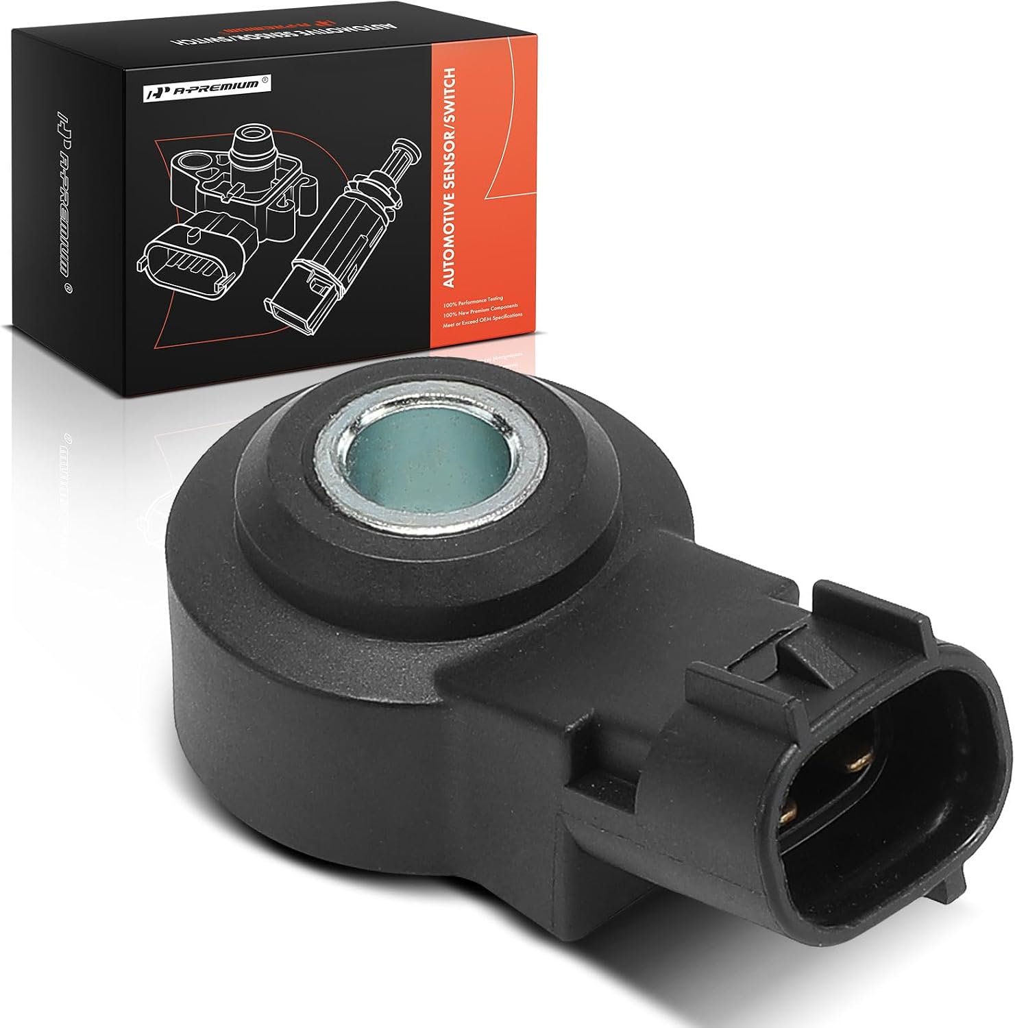 A-Premium Ignition Knock Detonation Sensor Compatible with Suzuki SX4 2010-2013 2.0L, Kizashi 2010-2013 2.4L, Replace# 1864057L00, SU14146