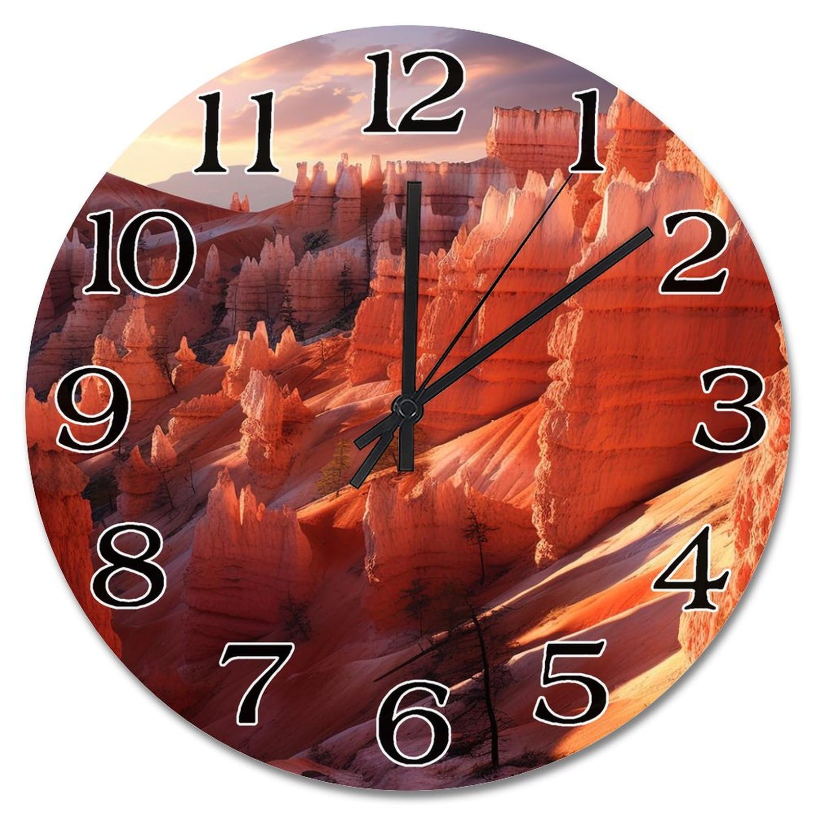 Horloge murale silencieuse Bryce 38cm pour chambre sans tic-tac