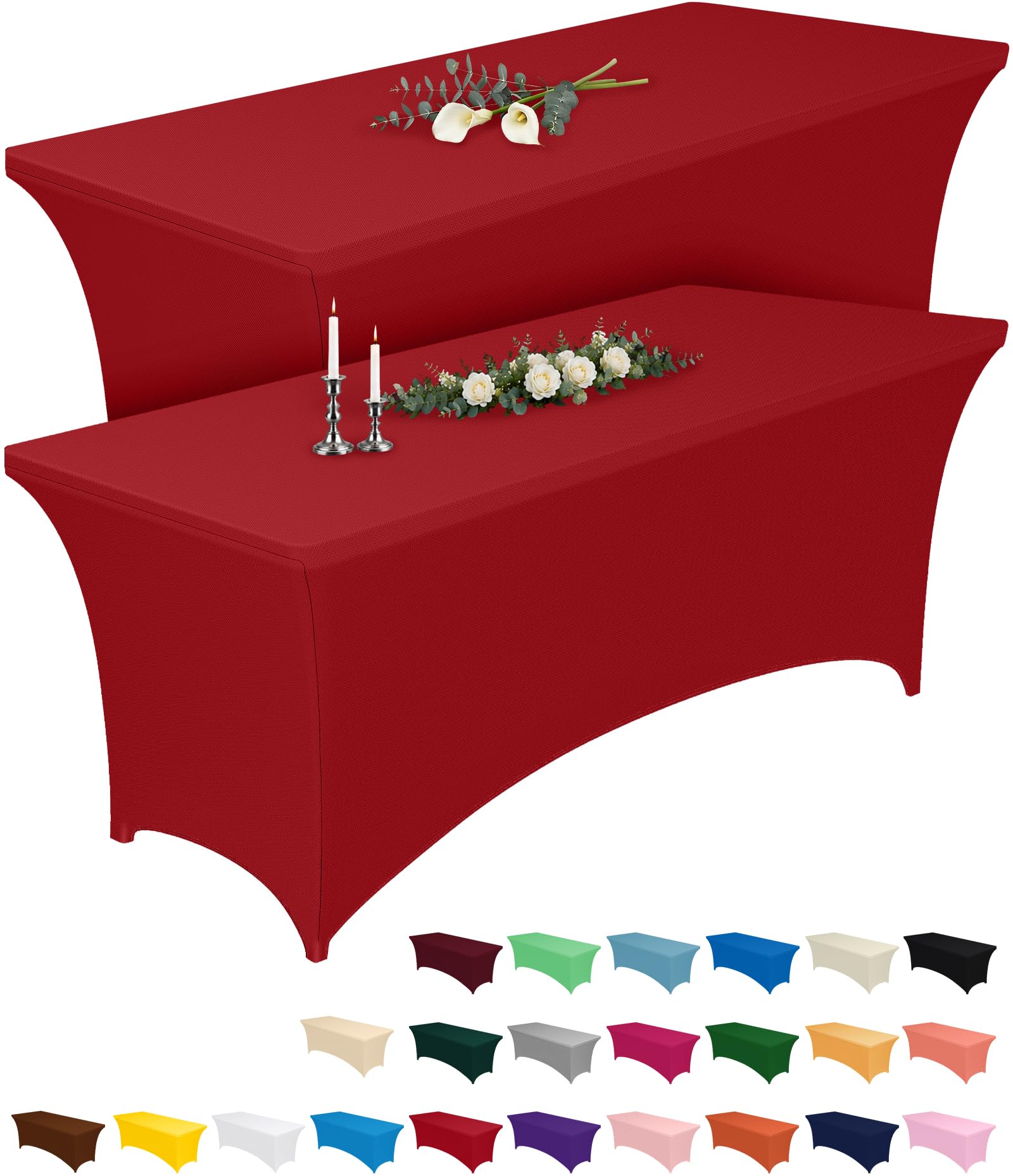 Black Spandex Tablecloths - 6ft Pack -21