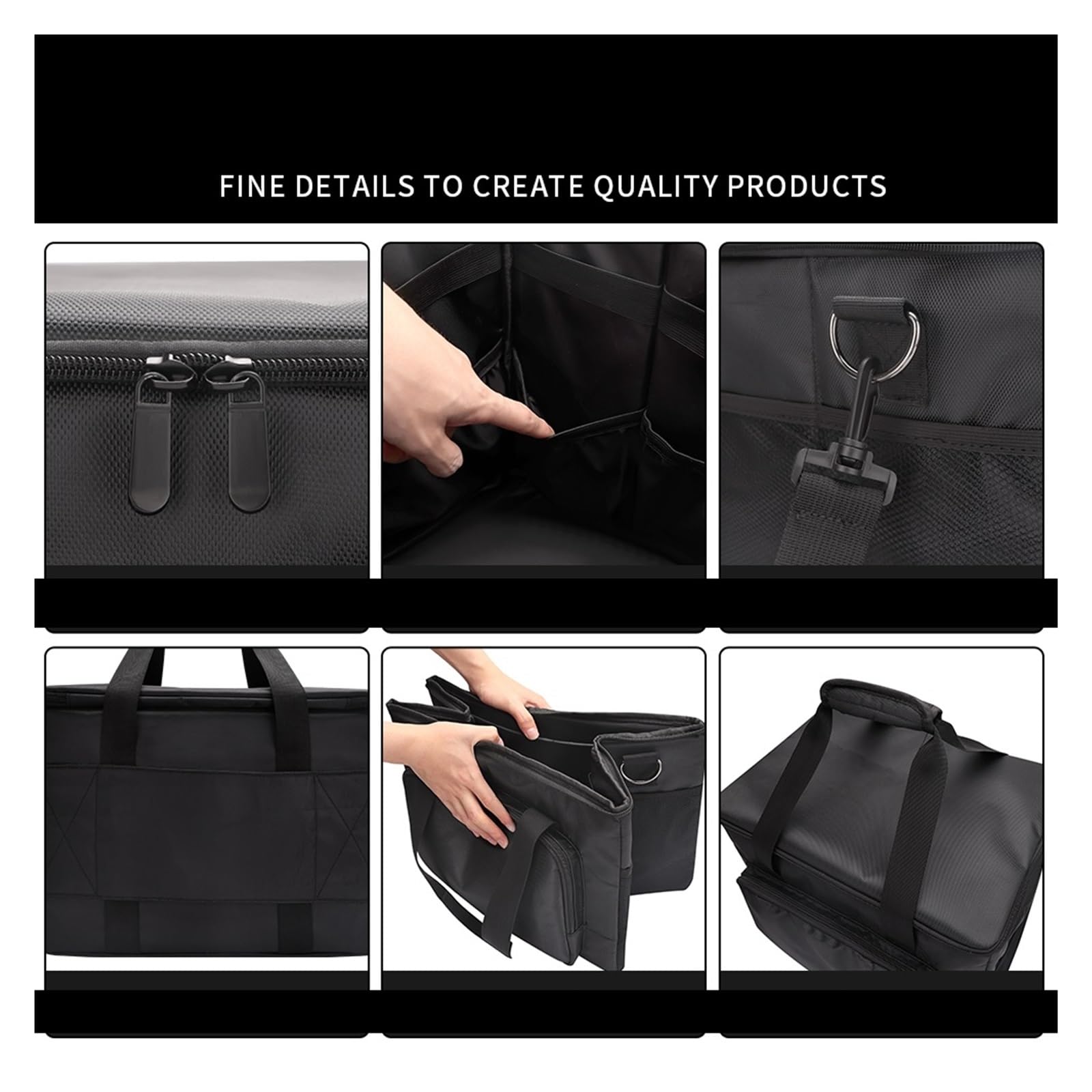 Malette Outils Coiffure Sac à Outils de Coiffure Pliable, Coiffeur Professionnel, Mallette de Rangement de Grande capacité, Salon de Coiffure, Outils et Accessoires