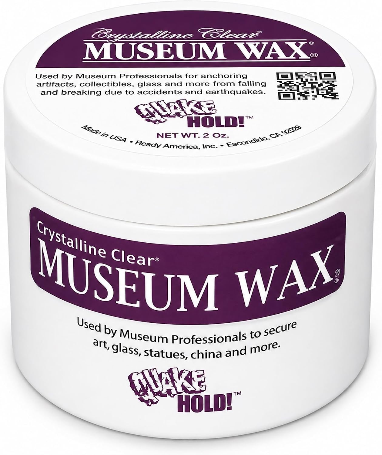 QuakeHold! 66111 Museum Wax, Clear Adhesive 2 oz