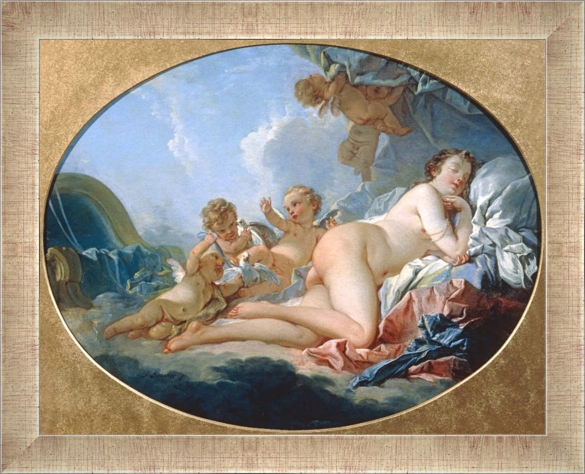 Tableau Sur Toile Le Sommeil De Vénus D'après François Boucher - Impression Fbc101
