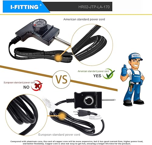 Miniatura 7 de Cable de sonda de termostato ajustable para fumadores Masterbuilt y parrillas eléctricas, ahumador eléctrico para exterioreshogares, cable de