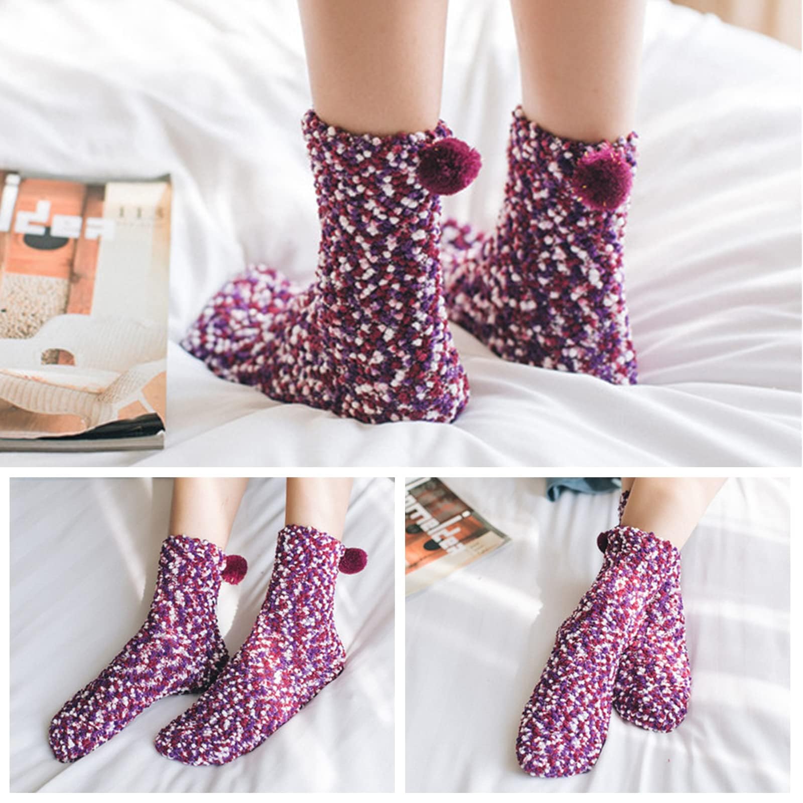 YSense Snug Donna Regalo Inverno Calze Calzini Natalizi Ragazza Cupcake Calzini Termici Divertenti Accessori