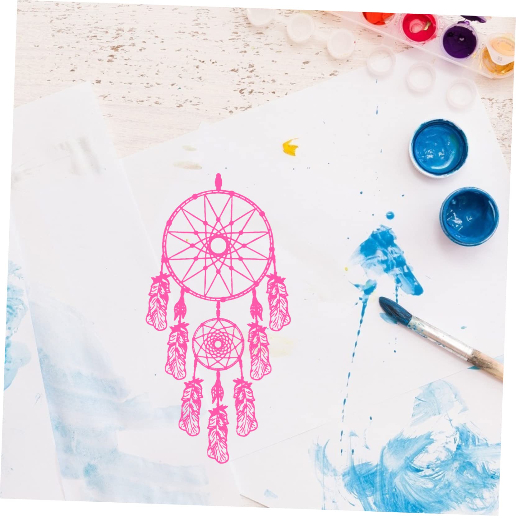NUOBESTY 5fogli Stencil Riutilizzabile Rete Per Serigrafia Decorativa Adatto Per Pittura Su Pareti e Pavimenti Facile Da Applicare e Lavabile Per Creatività Dei e Decorazioni Fai Da Te