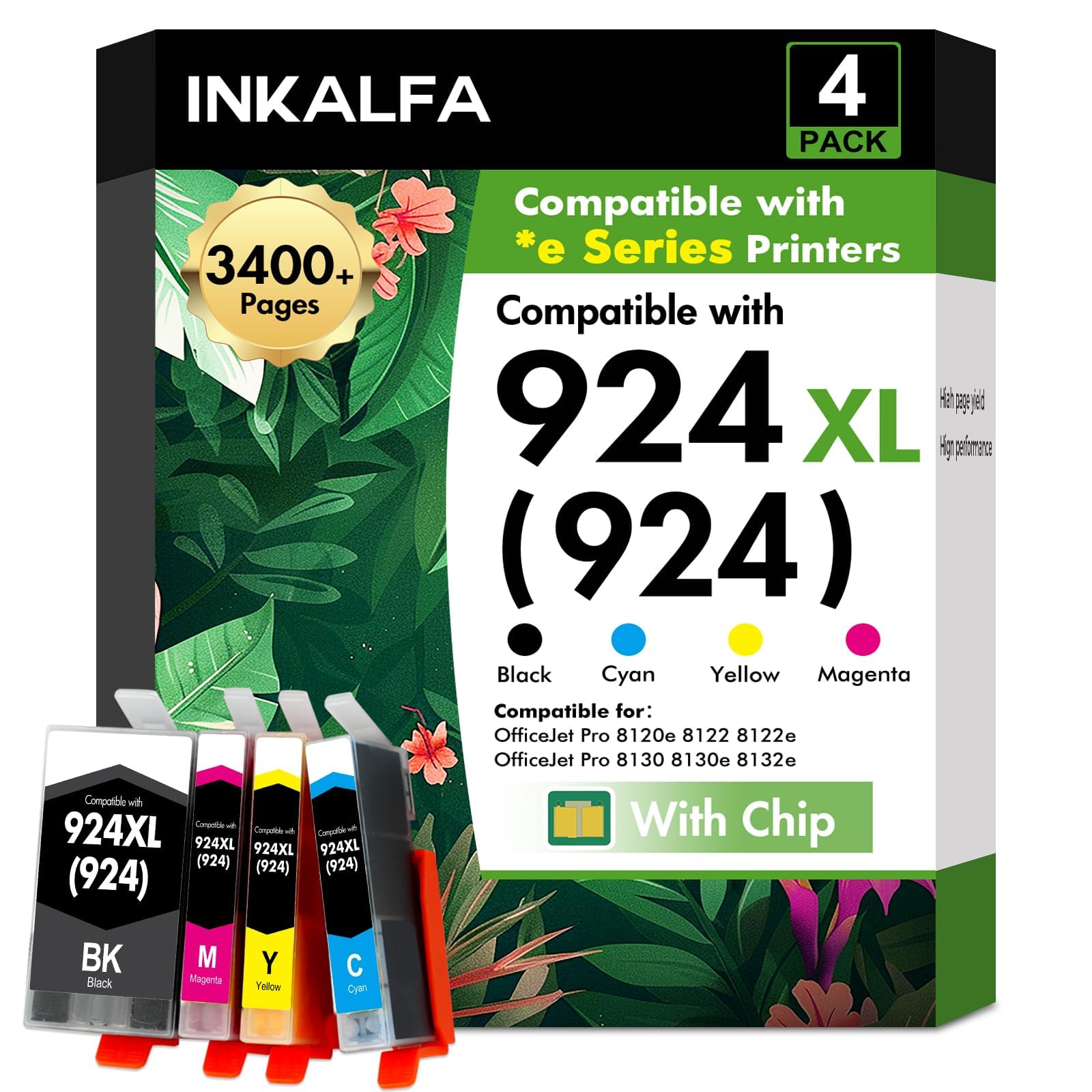 924 Cartuccie Multipack 8132e per HP Cartuccie 924 XL per HP924 924XL 924e