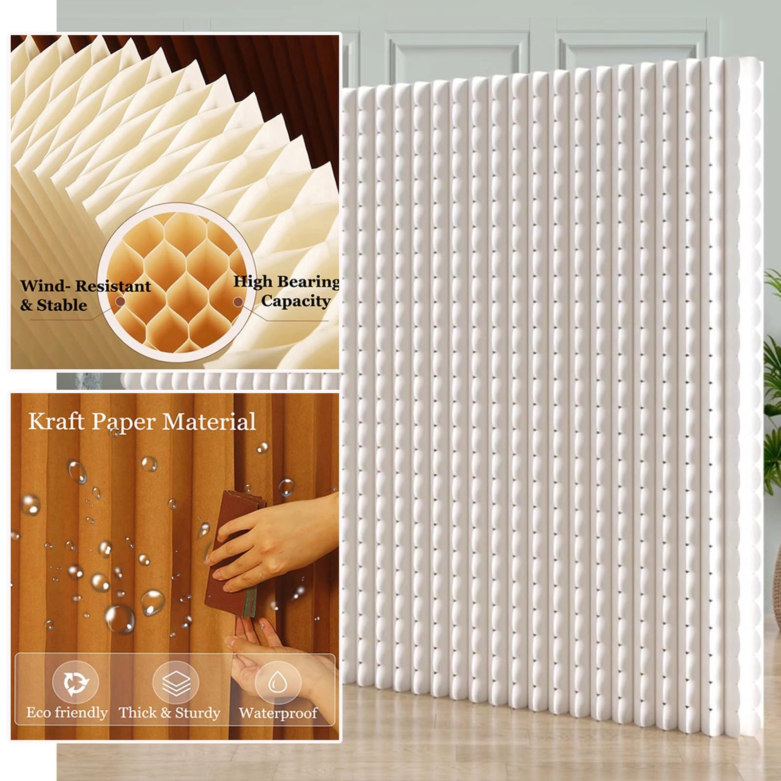 Biombo Separador Divisor de habitación moderno, partición de pared de papel engrosado independiente para oficina en casa, divisores de pared de partición de habitación portátiles pantallas de privacid