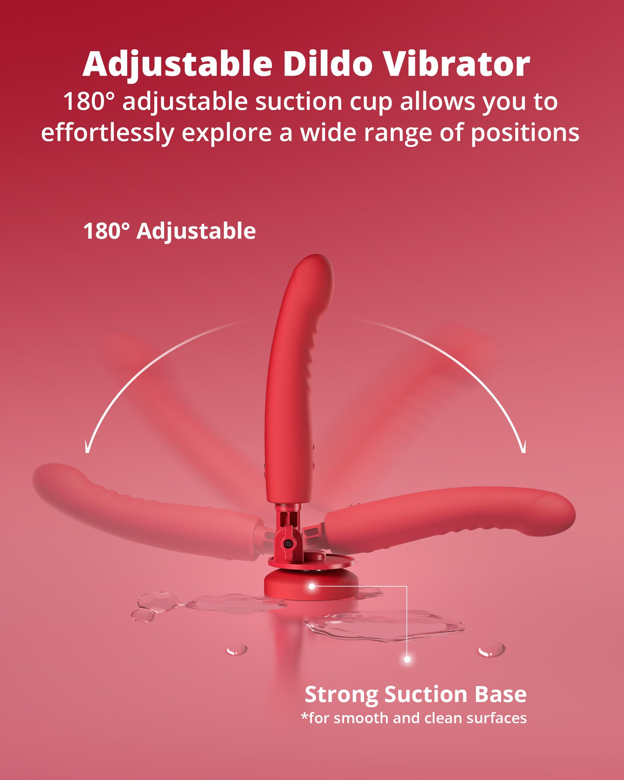 LOVENSE Mission 2 Dildo Machine, Adjustable 180° Suction Cup Dildo, App Remote Control Sex Machine for Women Powerful Vibration & Touch-Sense, Automatic Sex Toy for Couple