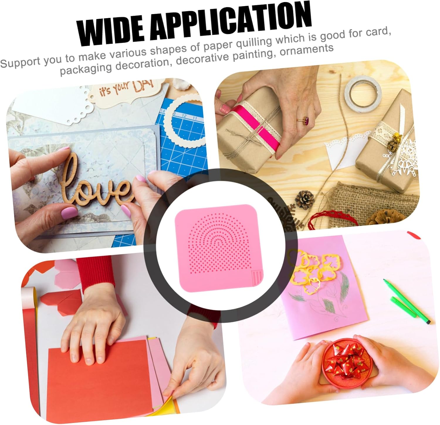 Anneome Paper Quilling Board Storage Crafting Winder Roll Square Craft Paper Decorative Painting Easy to Use Tool