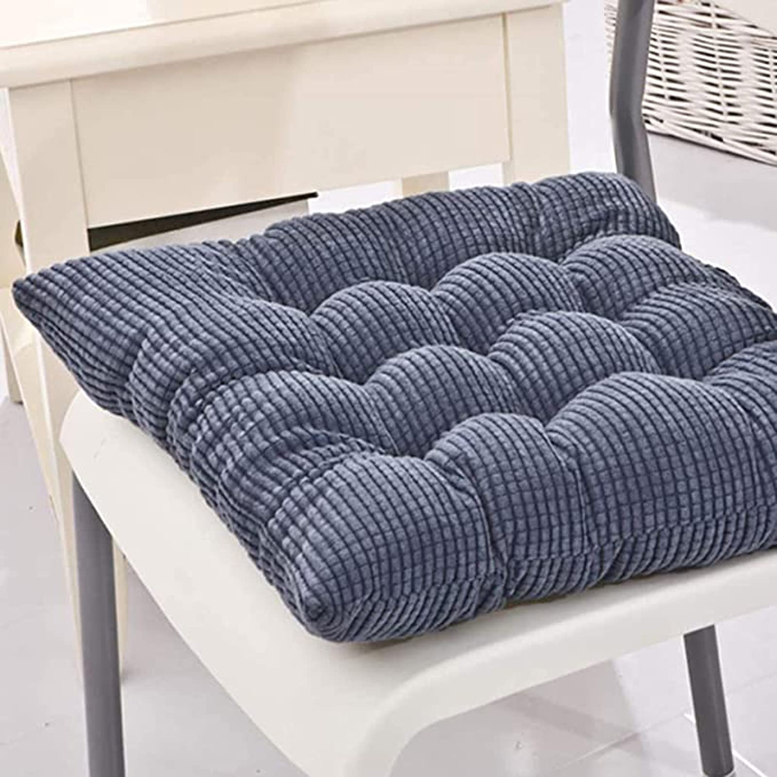 Cuscini Per Sedie Da Esterno E Interno 40x40 Cm | Memory Foam Antiscivolo Con Lacci | Confezione Da 4/6 - 2