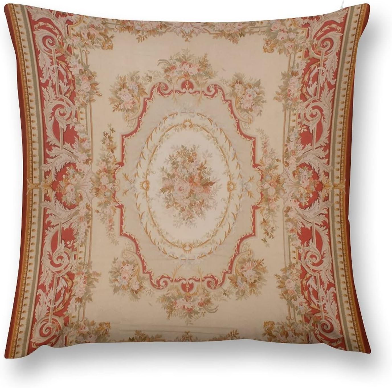 Aubusson Tapestry French 18th Century Throw Pillow Case Square Cozy Pillow Cover