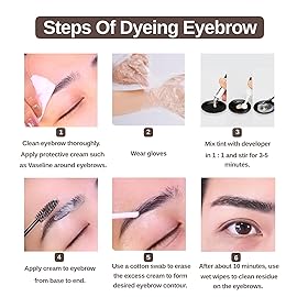 Duoffanny 2-In-1 Eyelash & Eyebrow Color Kit, Professional Lash & Brow Color Kit, Eye Brow & Eye Lash Coloring Set DIY Hair Coloring for Salon Home Use 7ml (Black)