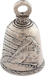 Guardian Bell Indian Good Luck Bell w/Keyring & Black Velvet Gift Bag | Motorcycle Bell | Lead-Free Pewter | Good Luck Gift to Friends & Family | Bike Bell | Made in USA…