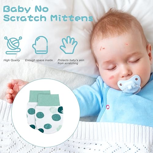 Miniatura 3 de ONESING 6-20 pares de guantes de bebé sin arañazos 0-6 meses, guantes esenciales para bebés recién nacidos, niños y niñas