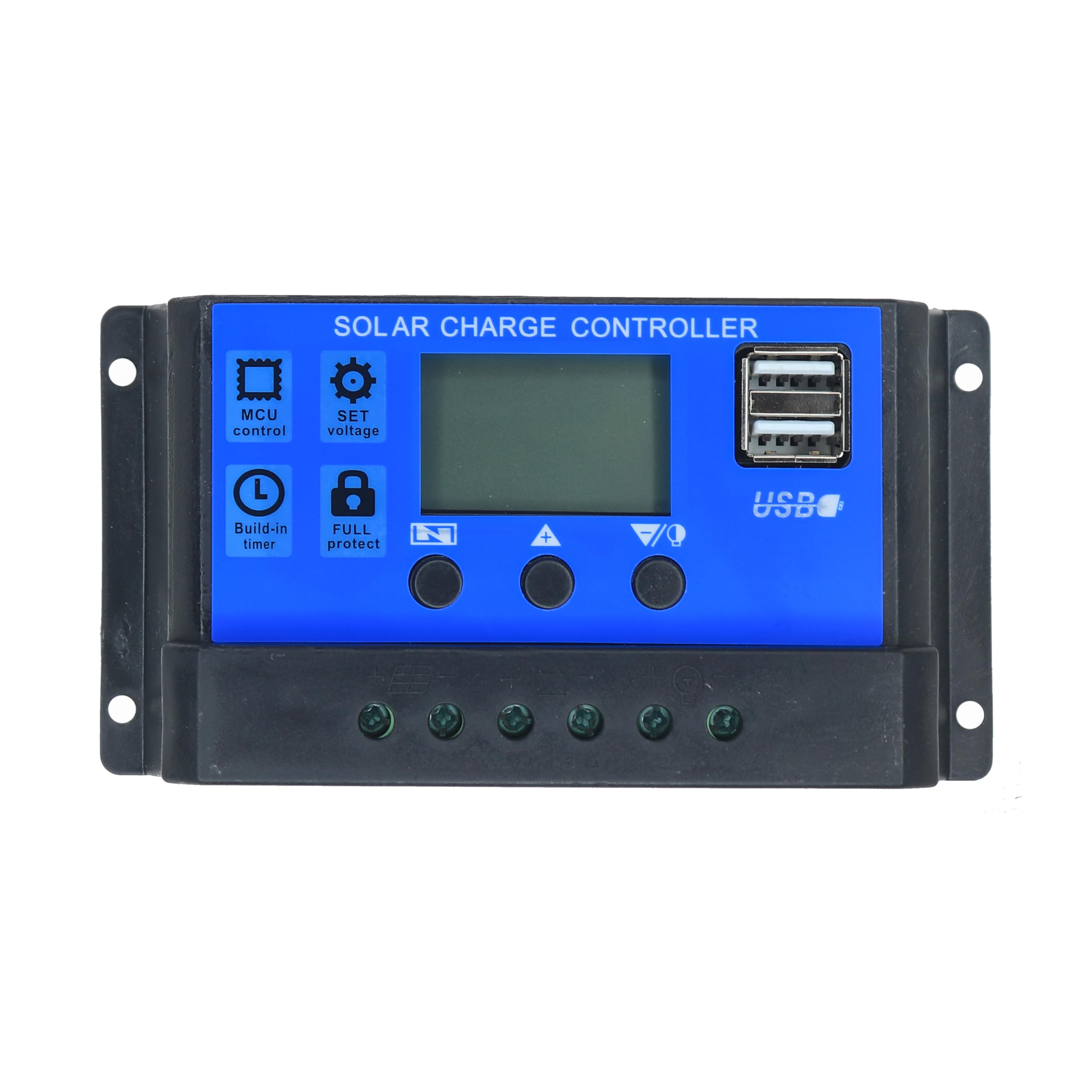 Electronic Spices W88-A 10A Solar Charger Controller with LCD Display USB Port 12V/24V