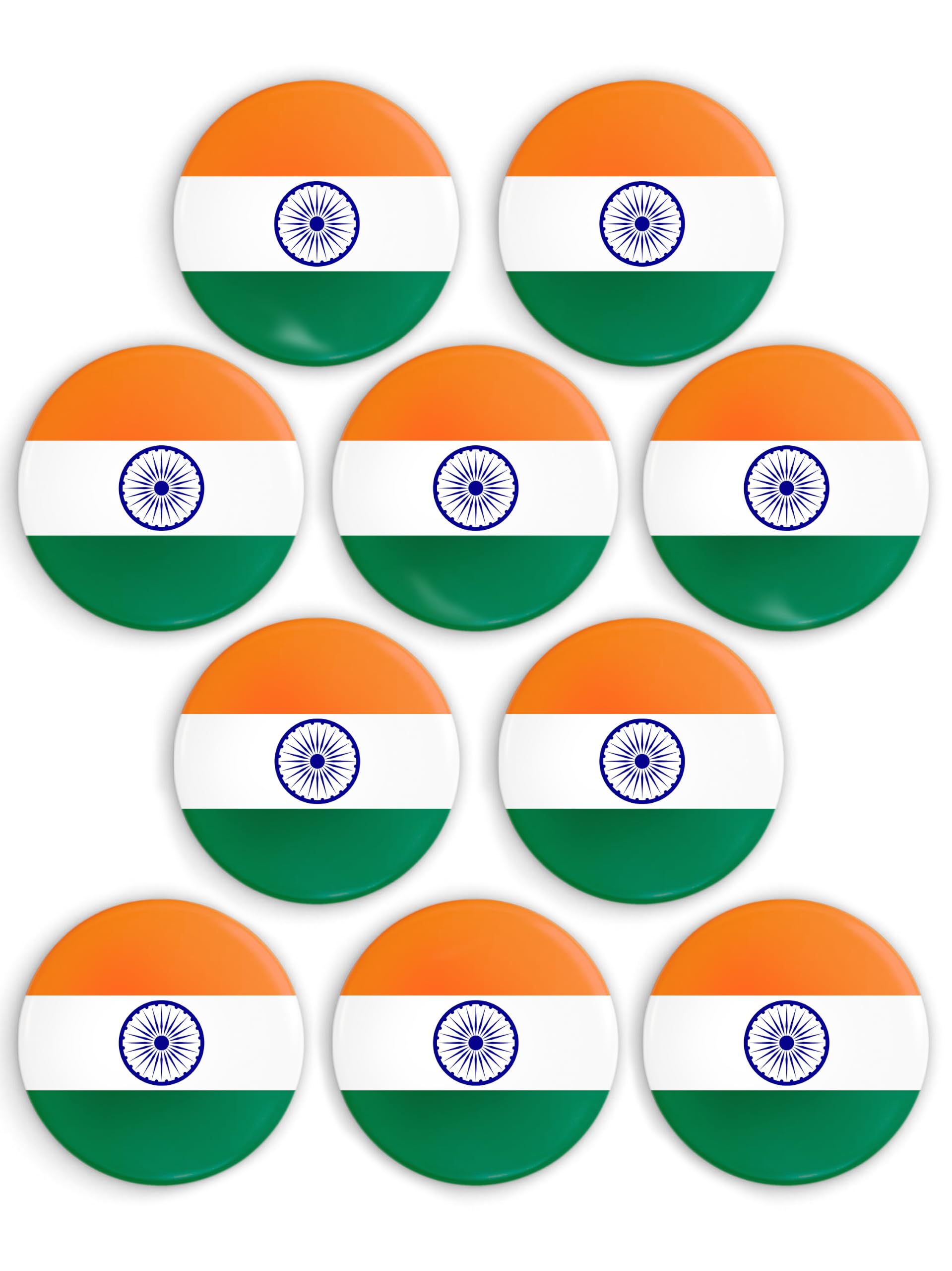 India Flag Badge | Glossy Laminated | Button Pin Badge | Independence Day/Republic Day Accessories-image-42