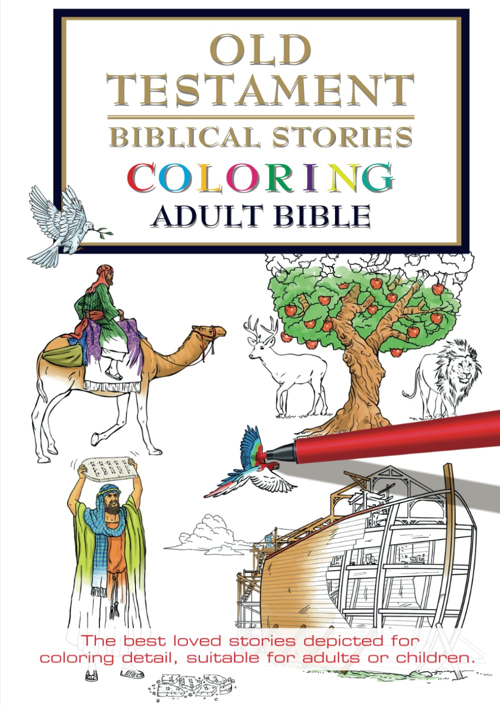Old Testament Adult Coloring Bible: Biblical Stories