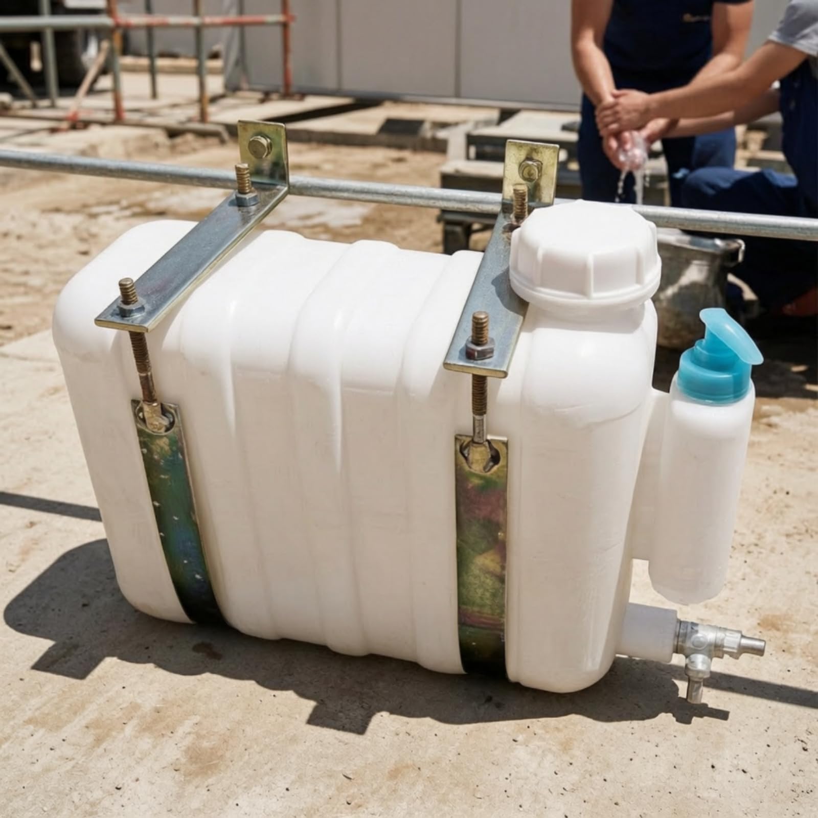 Milageto Serbatoio D' con Dispenser di Sapone Funzionale Serbatoio D' con Staffa di Montaggio Robusto Tanica per Fattorini e detti Consegne, per 9kg D