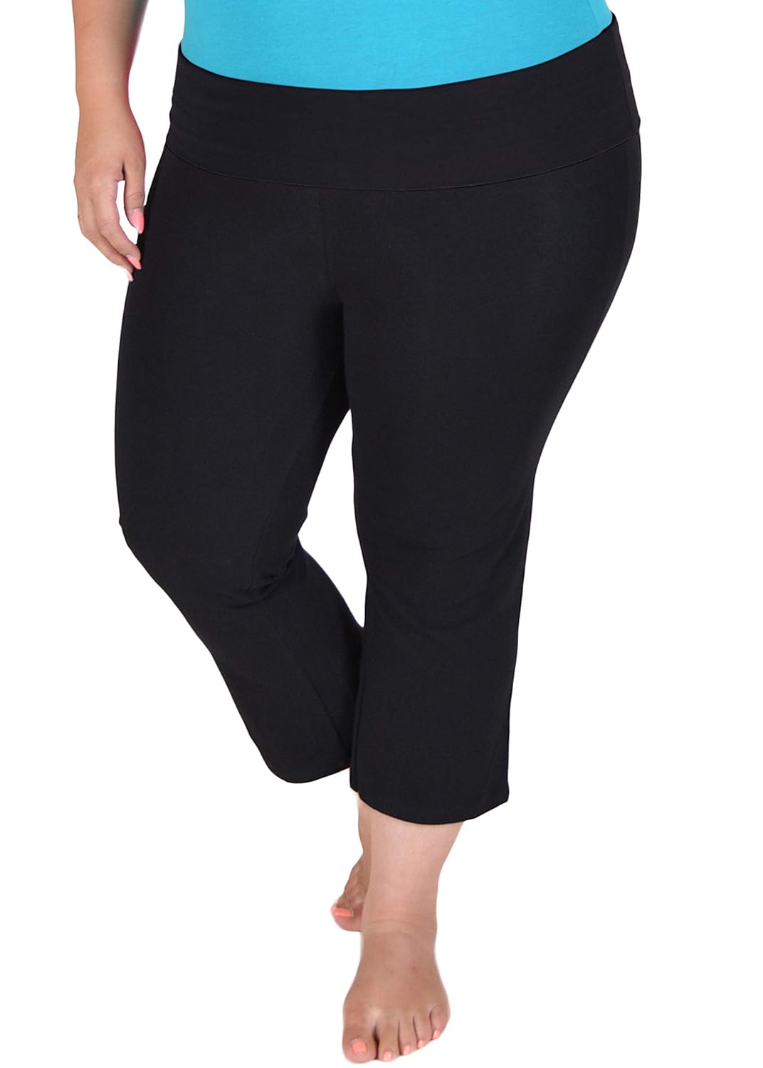 Plus size cotton stretch capris Clearance