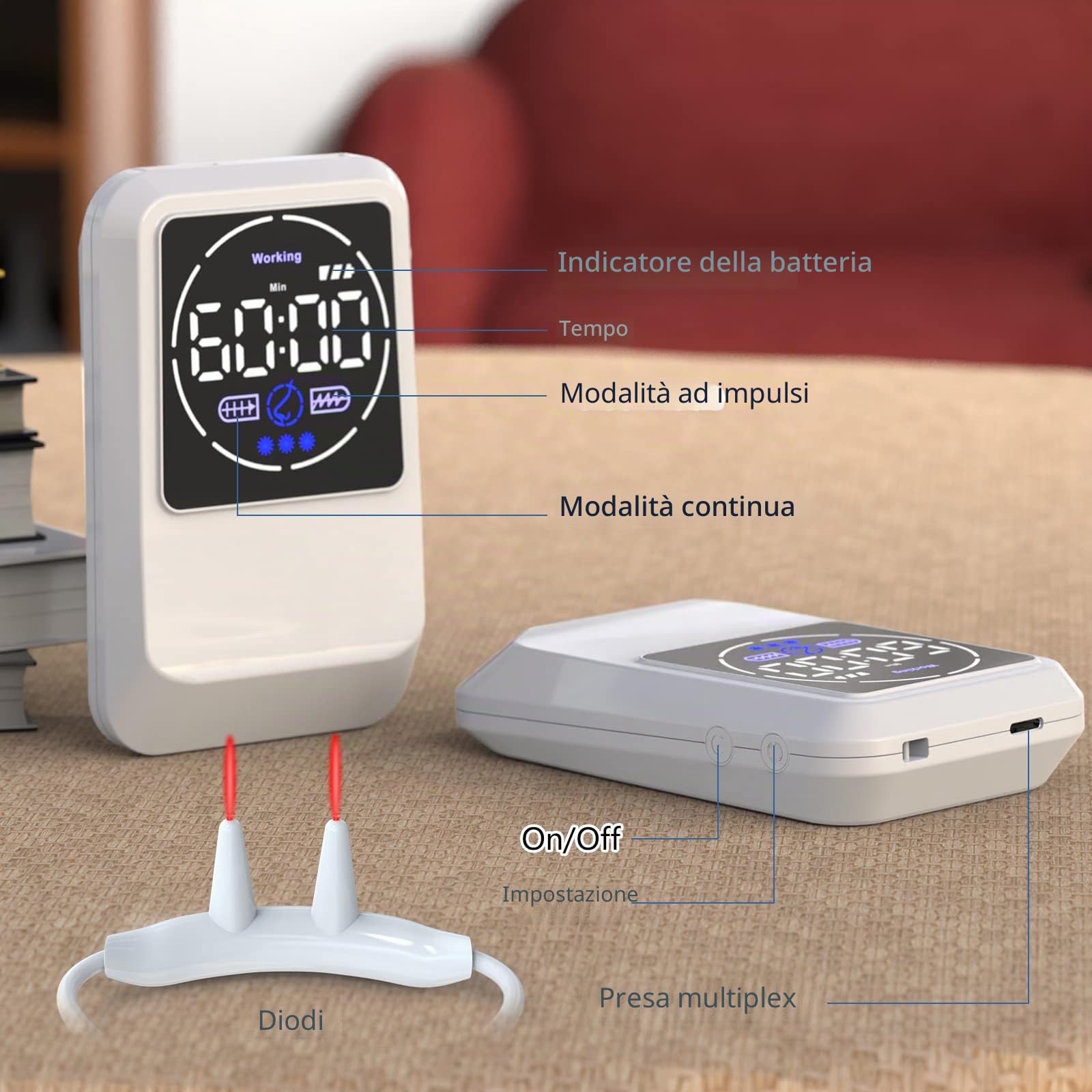 iKeener Dispositivo Alleviare Rinite Allergica,Dispositivo Rinite Terapia Laser,Attrezzatura Portatile Alleviare Rinite,per Congestione Nasale, Russare,Starnuti Nasali Soffocanti,Emigliorare Sonno