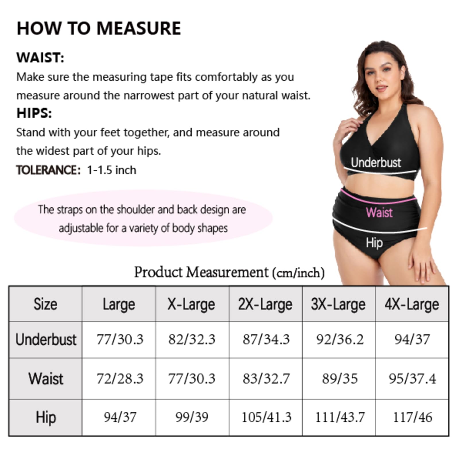 FRODOTGV Costumi da bagno da donna curvy, da L a 4XL | 92% poliestere, 8% spandex, tessuto elastico, spallacci regolabili per viaggi tropicali e attività acquatiche Cherry Bloom