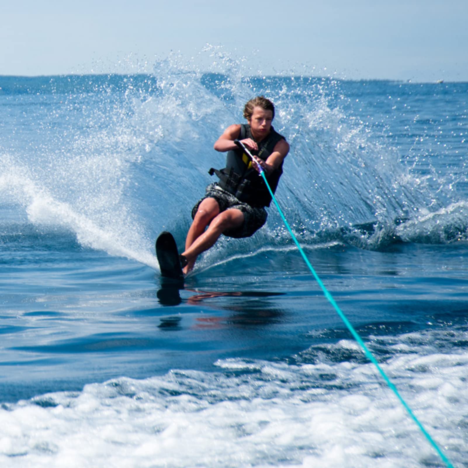 BESPORTBLE 1 Stück Wasserskiseil mit Schwarzem Griff für Boot | Nylon, Leicht zu Handhaben und Abriebfest, für Wakeboarding und Wasserski-sportarten Zufällige Farbe