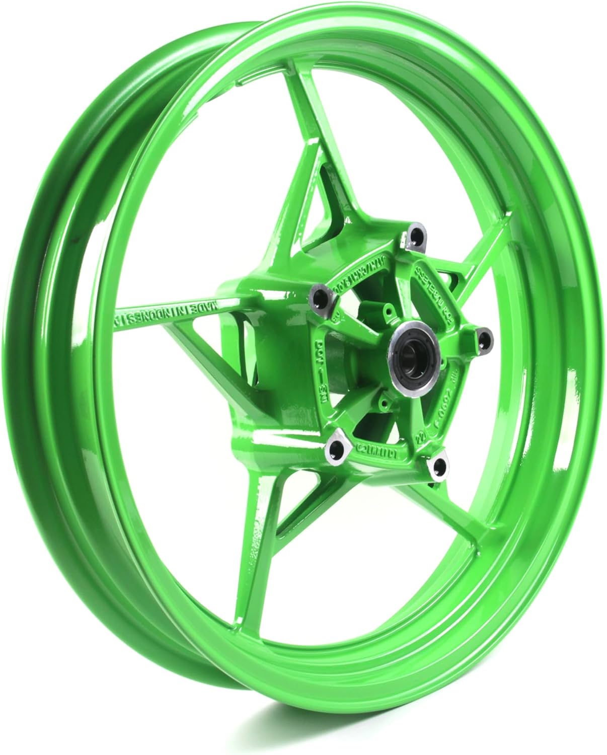Green Front Wheel Rim Compatible with Kawasaki Z650 Ninja 650 2017-2024, Z900 ABS include 2017-2024, Z900 SE 2022-2023, Bearing include, Motorcycle Replacement Accessories Parts