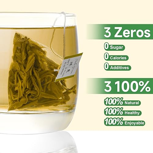 Miniatura 5 de GTGLOTRA Té verde de hoja completa, 72 bolsas de té piramidales (paquete de 12), fácil preparación, 100% natural, té biodegradable de hoja pura,