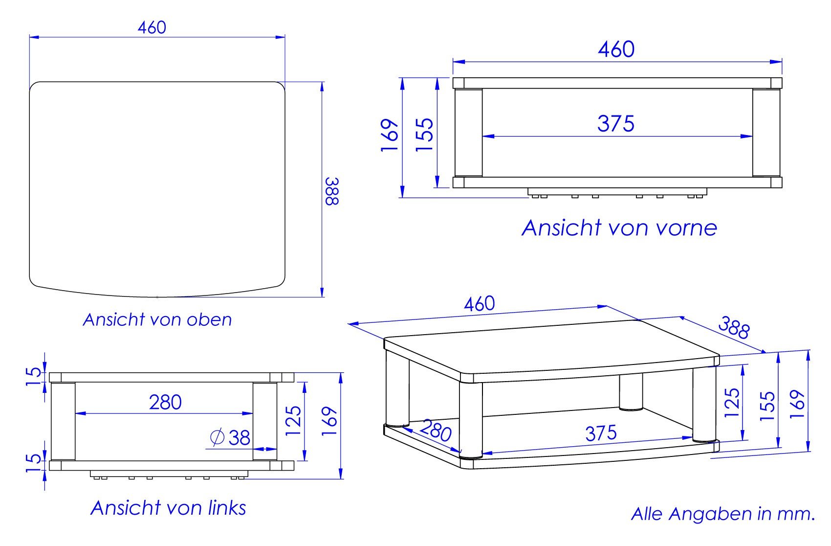 Buy RICOO Rotary Wooden TV Stand Rack FS052B Monitor Mount Universal