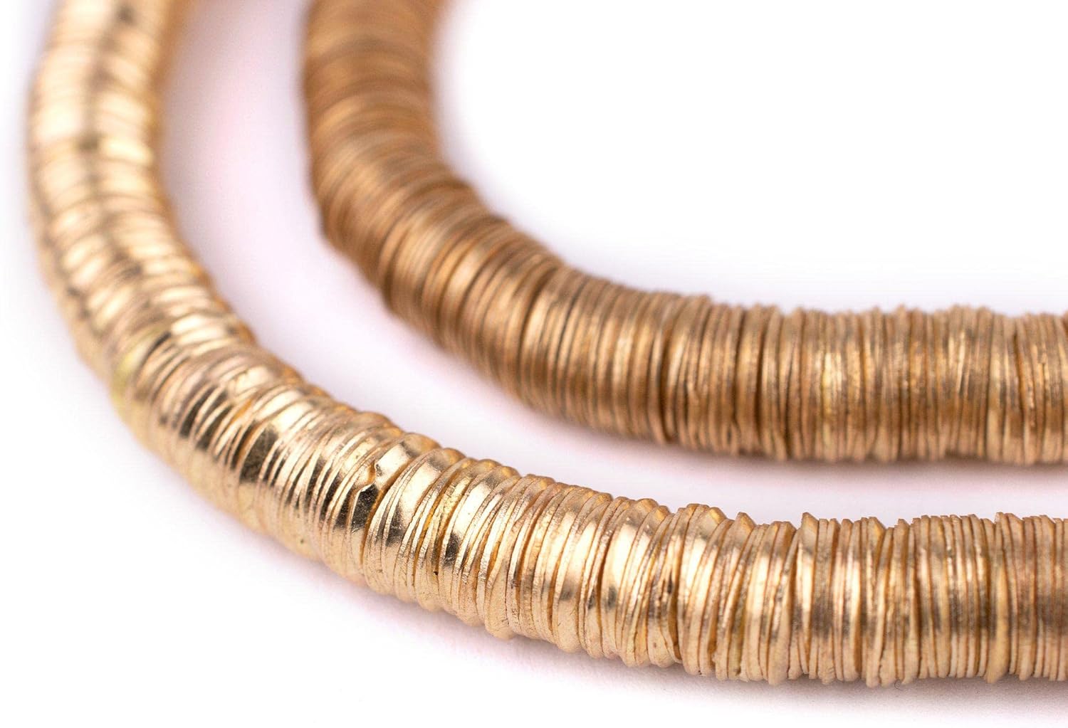 The Bead Chest Gold Interlocking Crisp Beads (8mm)