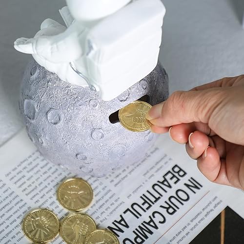 Miniatura 6 de Estatuas de astronauta y planeta escultura ornamento de escritorio Accesorios de escritorio Decoración de mesa Monedas Banco Sit